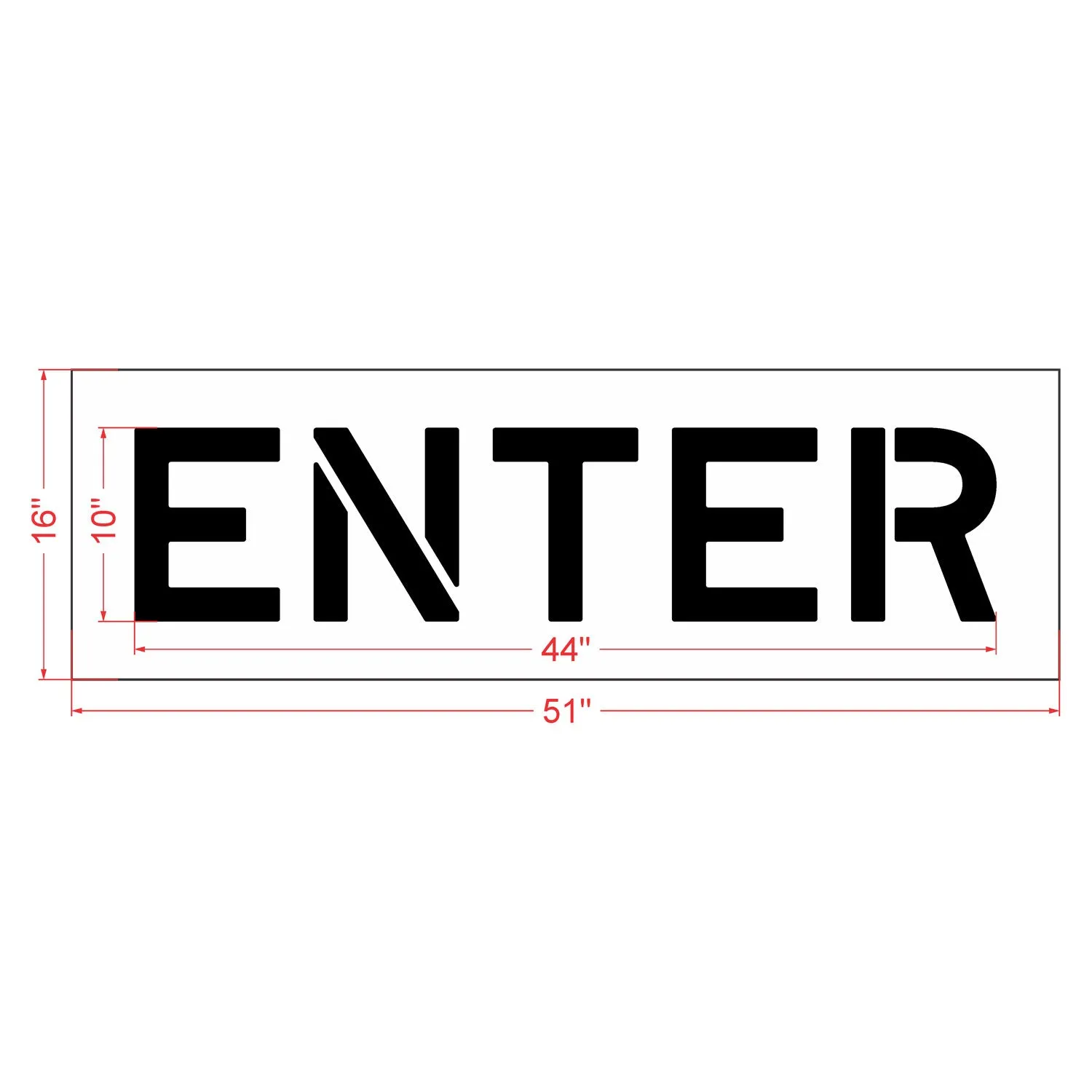 10" ENTER Stencil