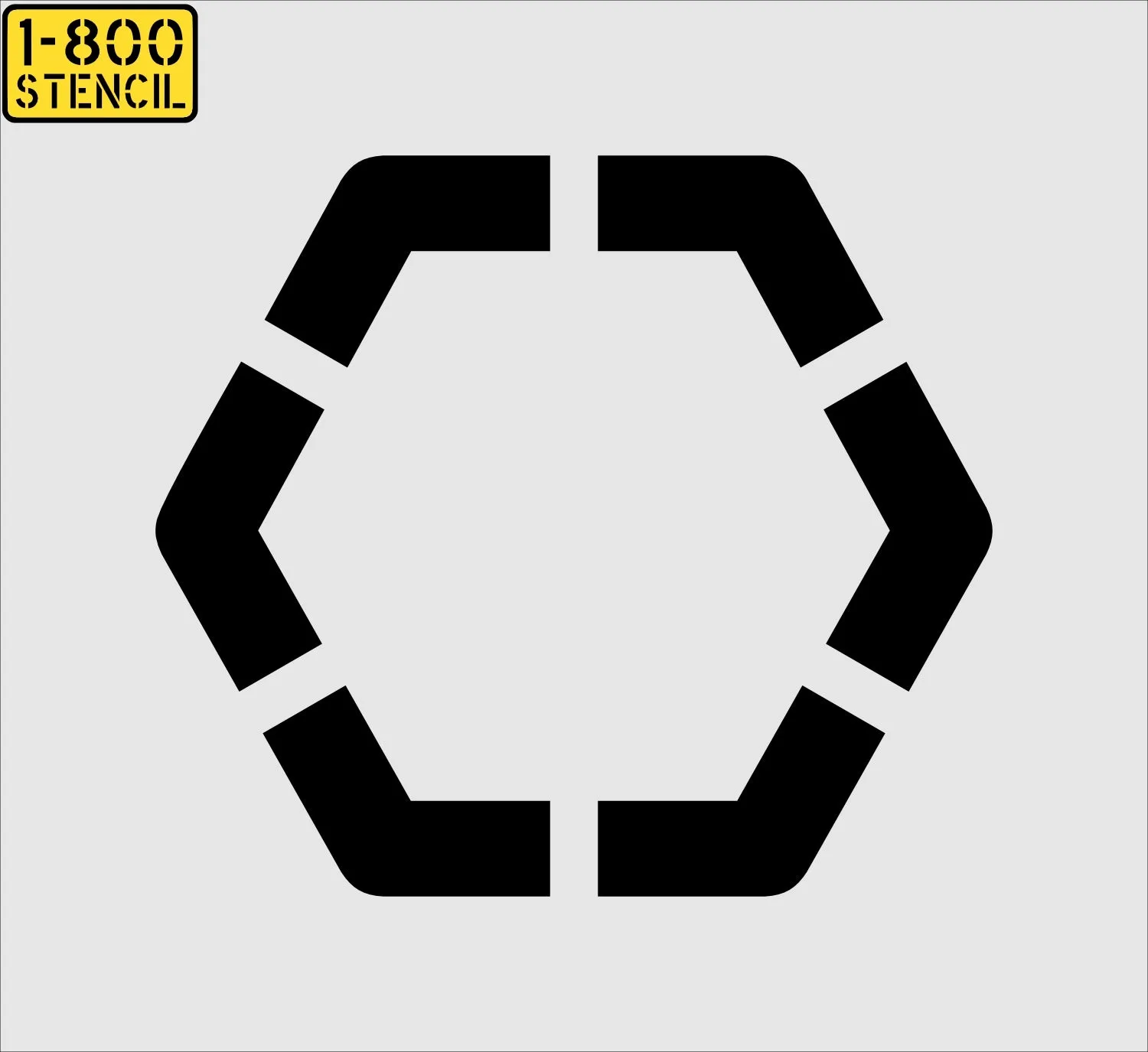 16"x17" Hexagon Alphabet Stencil