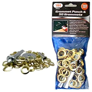 25 Pc Set Tarp Grommet Punch Repair Installation Kit Tent Canopy Brass Ring Flag