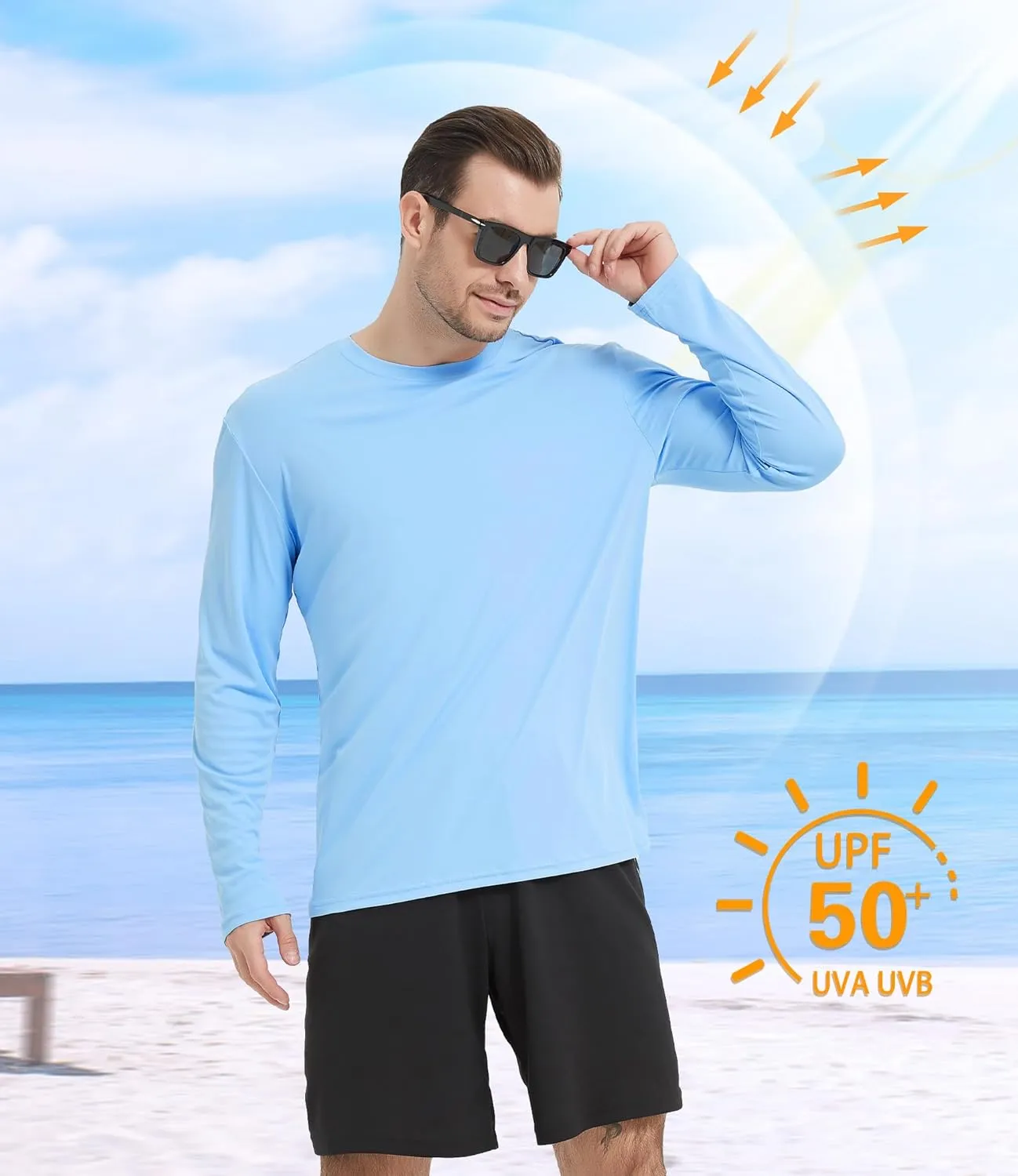 4 Pack Mens Rash Guard UPF 50  Short Sleeve Swim Shirt UV Sun Protection SPF Quick Dry Water Fishing Shirts
