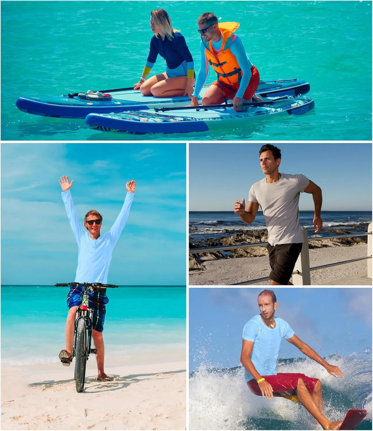 4 Pack Mens Rash Guard UPF 50  Short Sleeve Swim Shirt UV Sun Protection SPF Quick Dry Water Fishing Shirts