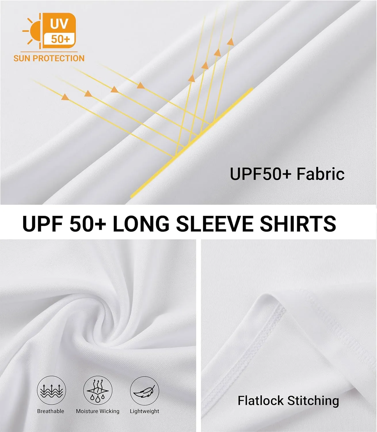 5T to Youth UPF 50  Long Sleeve Rash Guard - Boys and Girls UV Protection Moisture Wicking Athletic T-Shirt