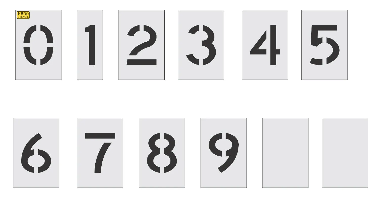 6" Number Kit Stencil