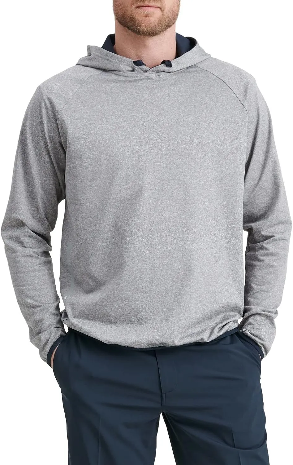 ABACUS Sportswear Stretchable Breathable Wicking Drycool Long Sleeves Men Loop Golf Active Leasure Hoodie