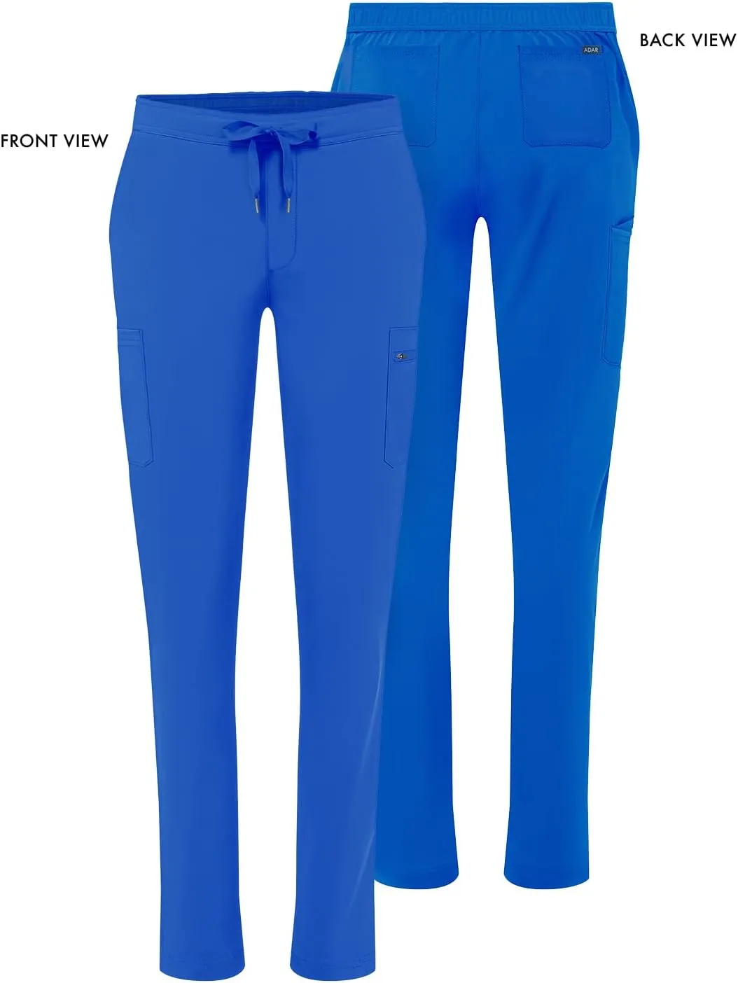 Adar Addition Scrubs for Women - Skinny Leg Cargo Drawstring Scrub Pants