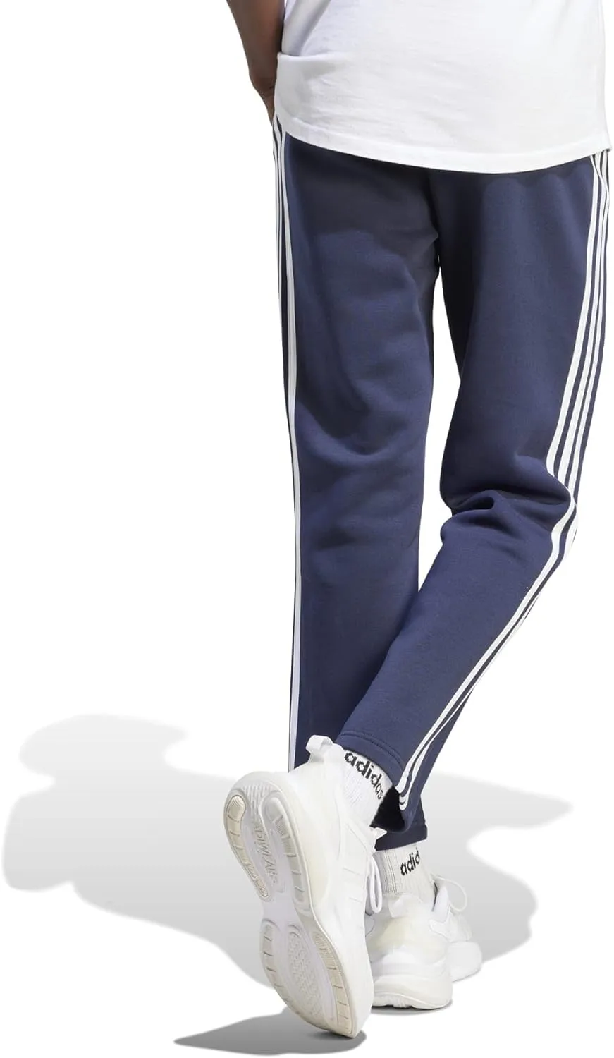 adidas Men's Essentials Fleece Open Hem 3-Stripes Pants