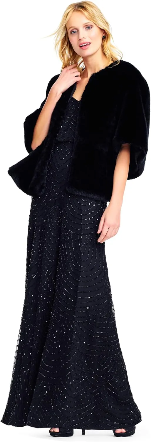 Adrianna Papell Women's Faux Fur Jacket