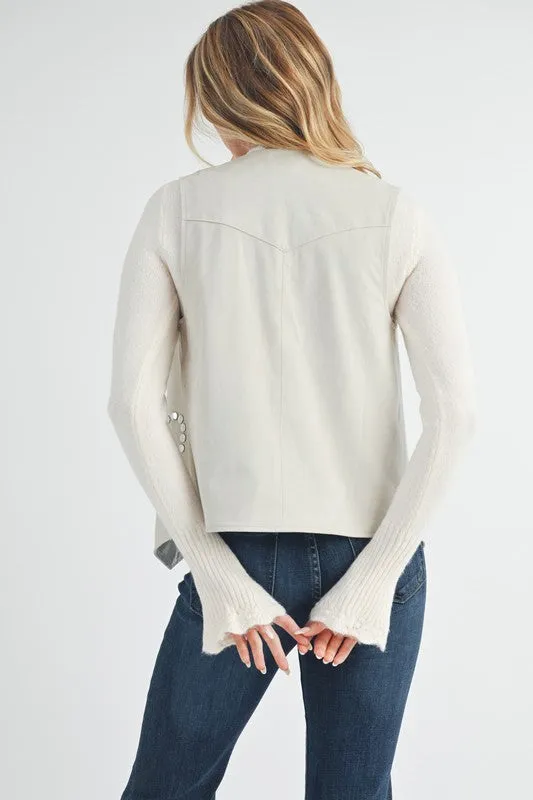 AEMI & Co. Western Love Buttoned Down Vest
