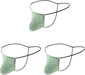 Andongnywell 3 Pack Men's G-String Thongs Underwear Low Rise Breathable Bikini Brief T-Back Knickers