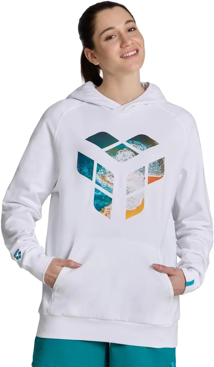 ARENA Unisex Adults Planet Water Cotton Hooded Sweatshirt Mens Womens Long Sleeve Regular Fit Hoodie Active Pullover Top