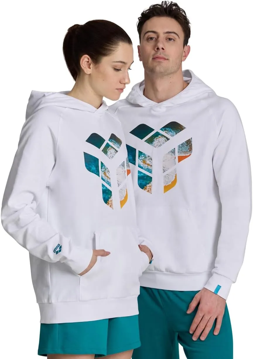 ARENA Unisex Adults Planet Water Cotton Hooded Sweatshirt Mens Womens Long Sleeve Regular Fit Hoodie Active Pullover Top