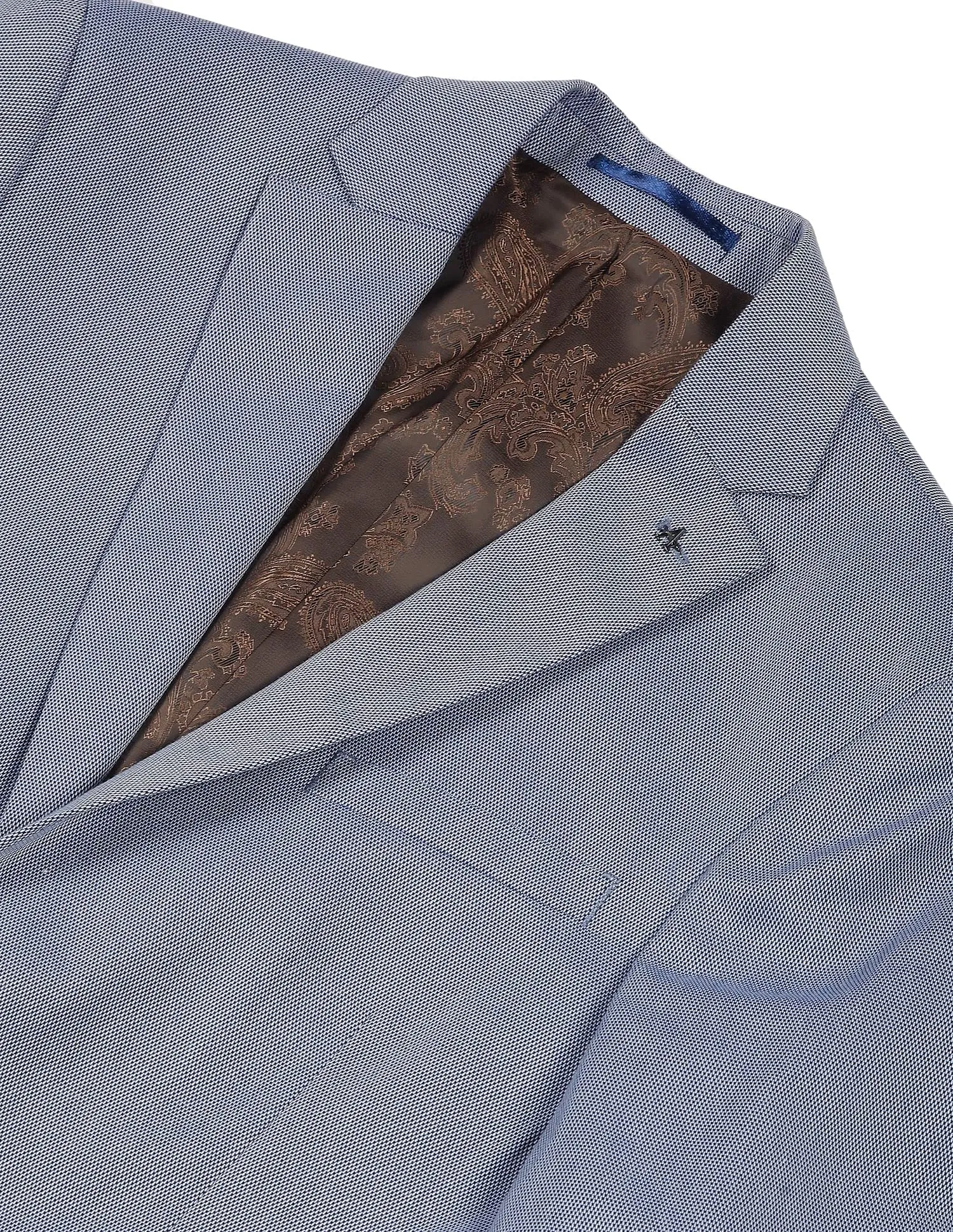 Arrow Men Blue Tailored Fit Three Piece Formal Suit