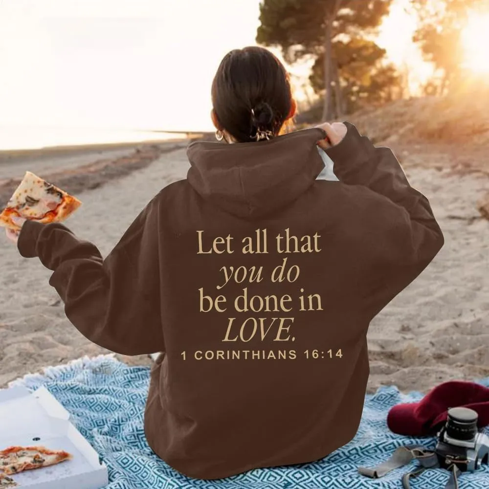ASTANFY Christian Hoodies for Women Jesus Religious Faith Sweatshirt Inspirational Graphic Tee Long Sleeve Pullover Shirts
