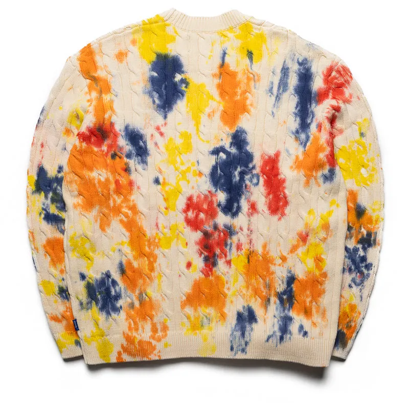 Awake NY Applique Sweater - Tie Dye