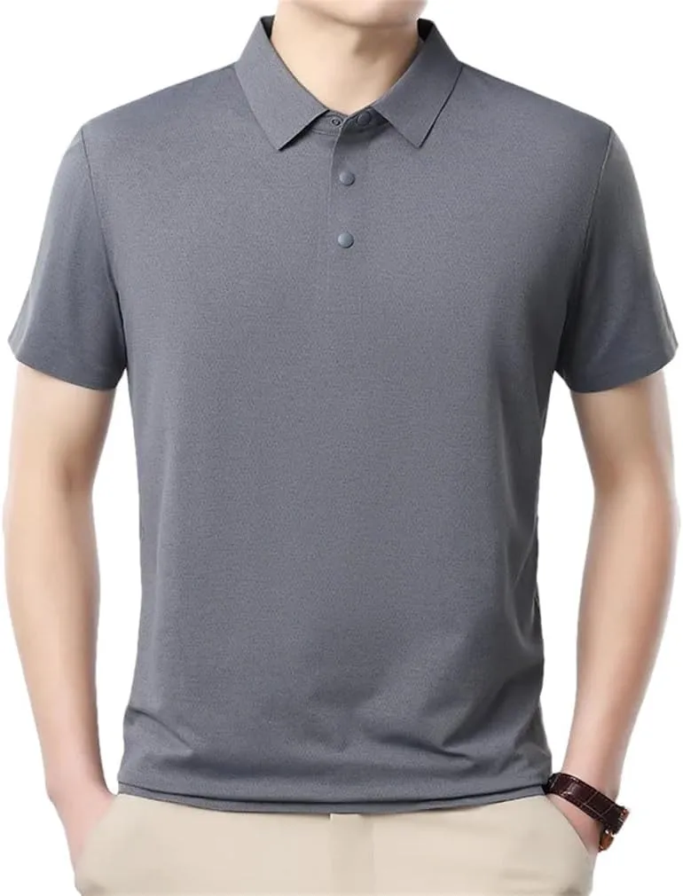 Azedssw Men's Polo Shirt for Summer Soft Breathable Fabric Quick Dry Golf Athletic T-Shirt