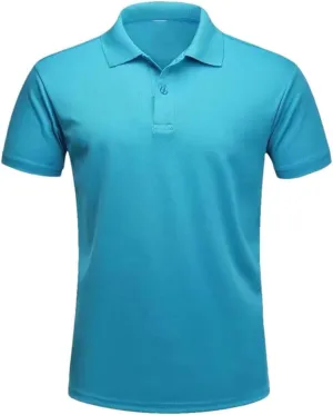 Azedssw Men's Quick-Dry Golf Polo Shirt Breathable Summer Performance T-Shirt for Athletic