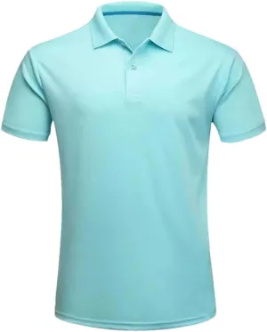 Azedssw Men's Quick-Dry Golf Polo Shirt Breathable Summer Performance T-Shirt for Athletic