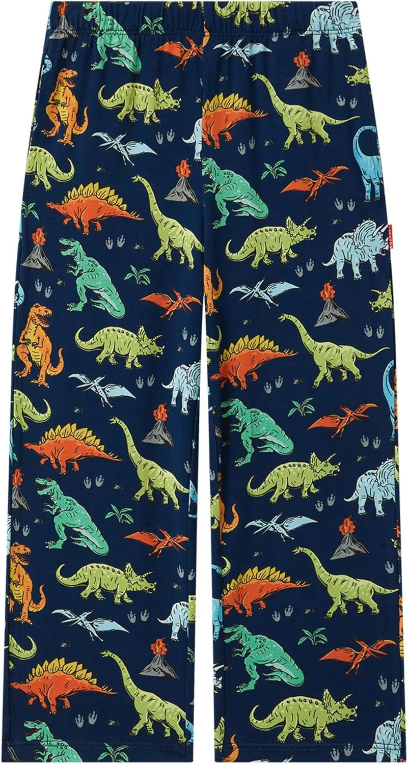 Bamboo Viscose Toddler Boys Wide Leg Pajama Pants Elastic Waist Pajama Bottom with Pockets
