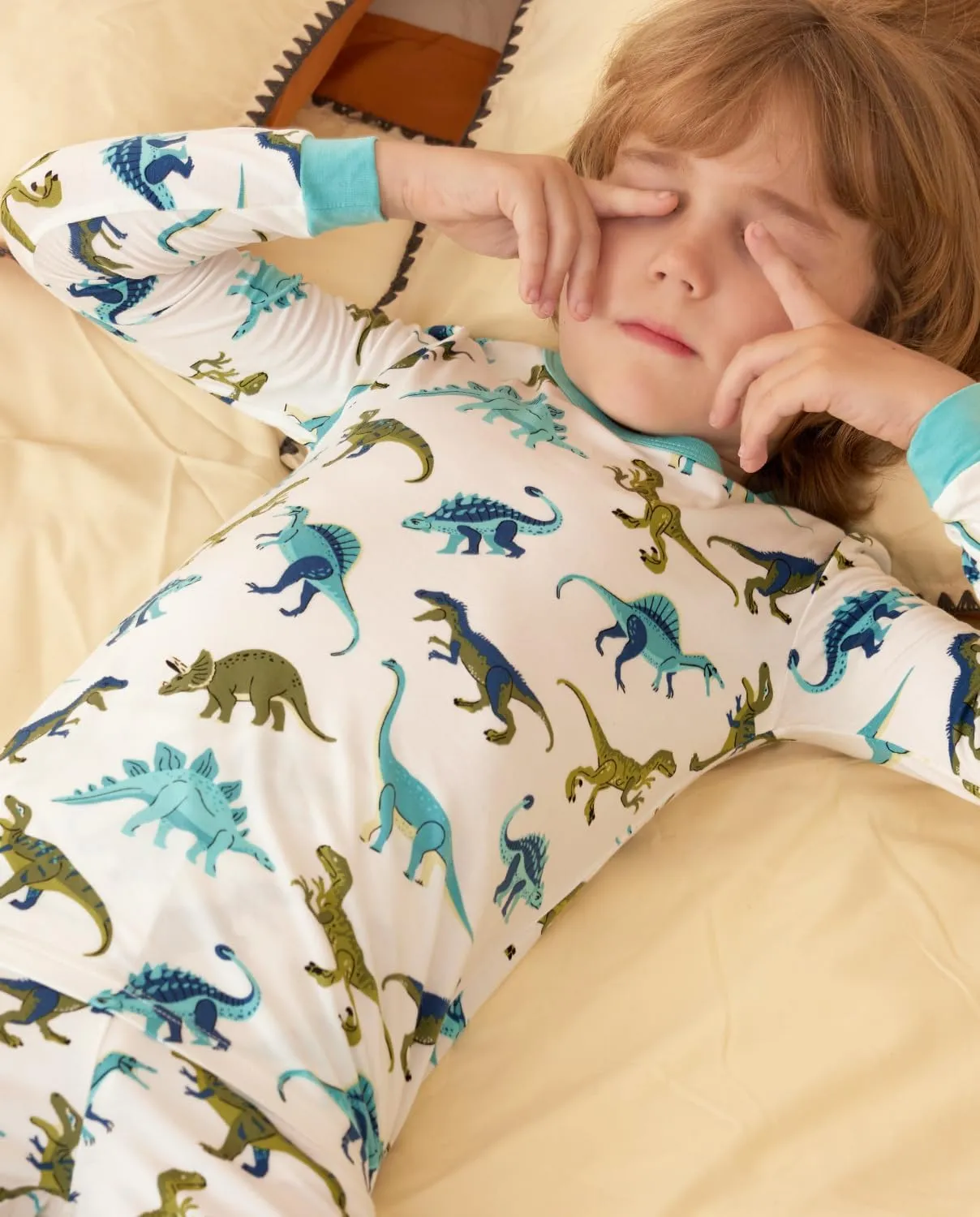 Bamboo Viscose Toddler Pajamas Boys Girls Baby Animal Pjs Sets 12M-8Y Kids 2pcs Long-Sleeve Snug fit Sleepwear