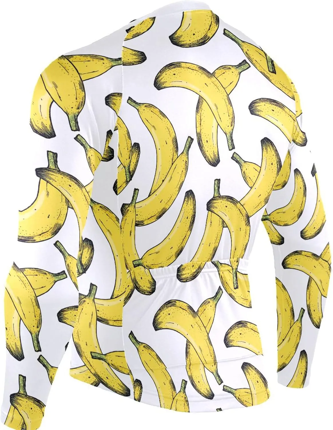 Banana Fruit Men's Cycling Jersey Moisture Wicking and Breathable Quick Dry with 3 Rear Pockets