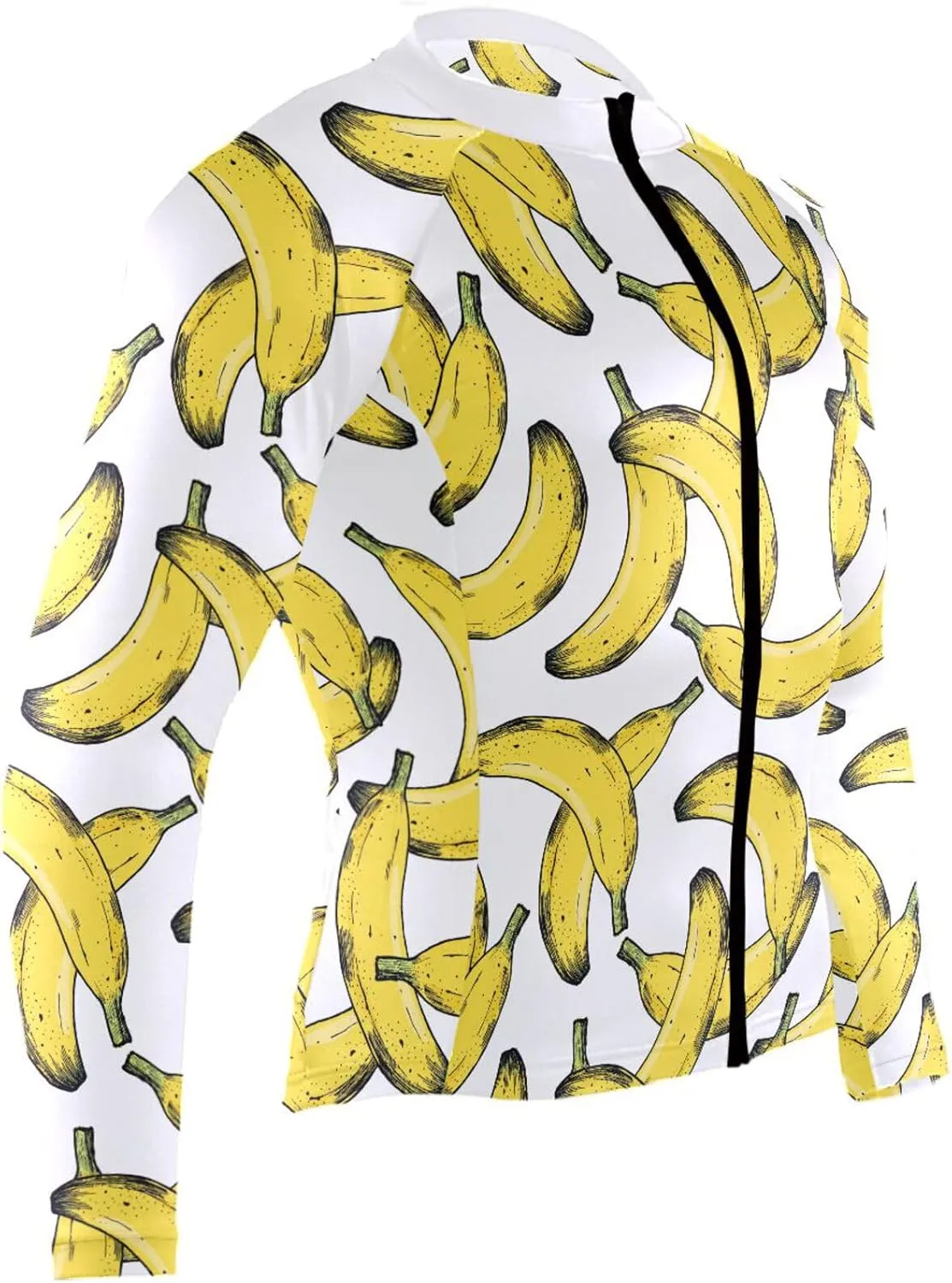 Banana Fruit Men's Cycling Jersey Moisture Wicking and Breathable Quick Dry with 3 Rear Pockets