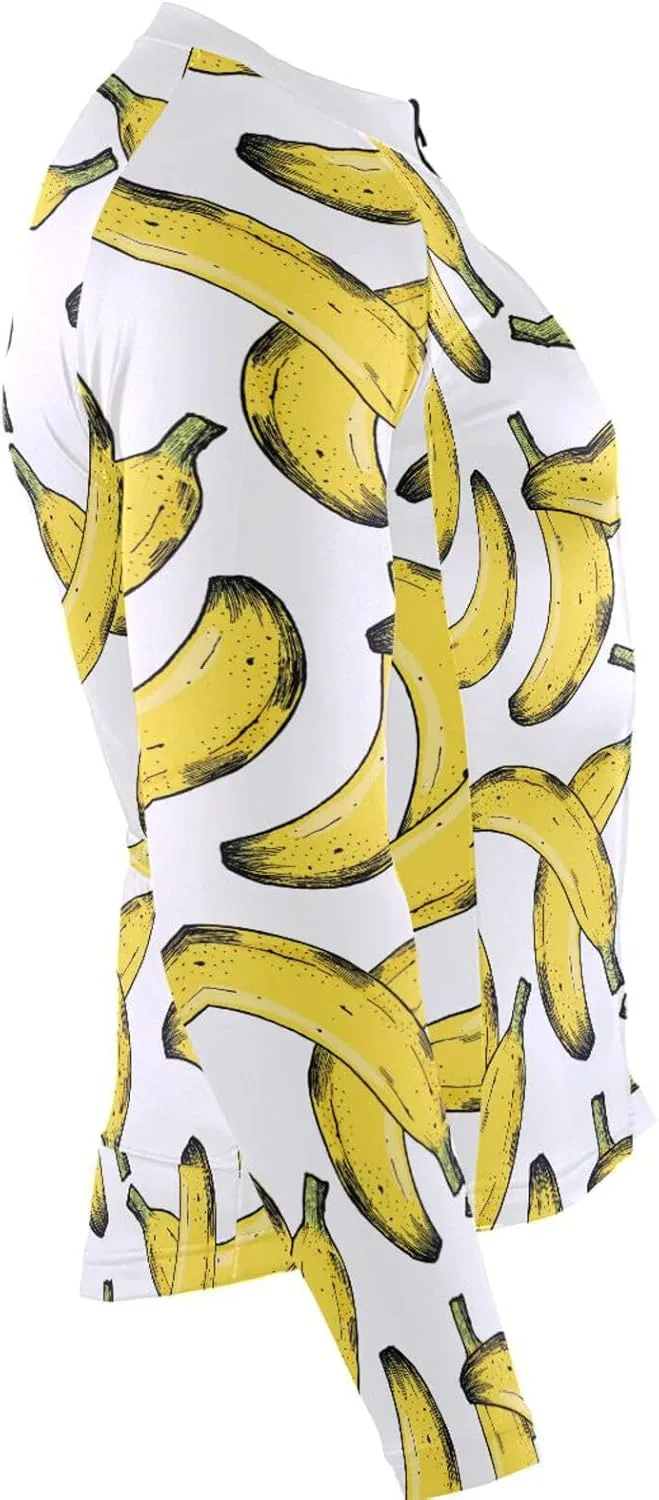 Banana Fruit Men's Cycling Jersey Moisture Wicking and Breathable Quick Dry with 3 Rear Pockets
