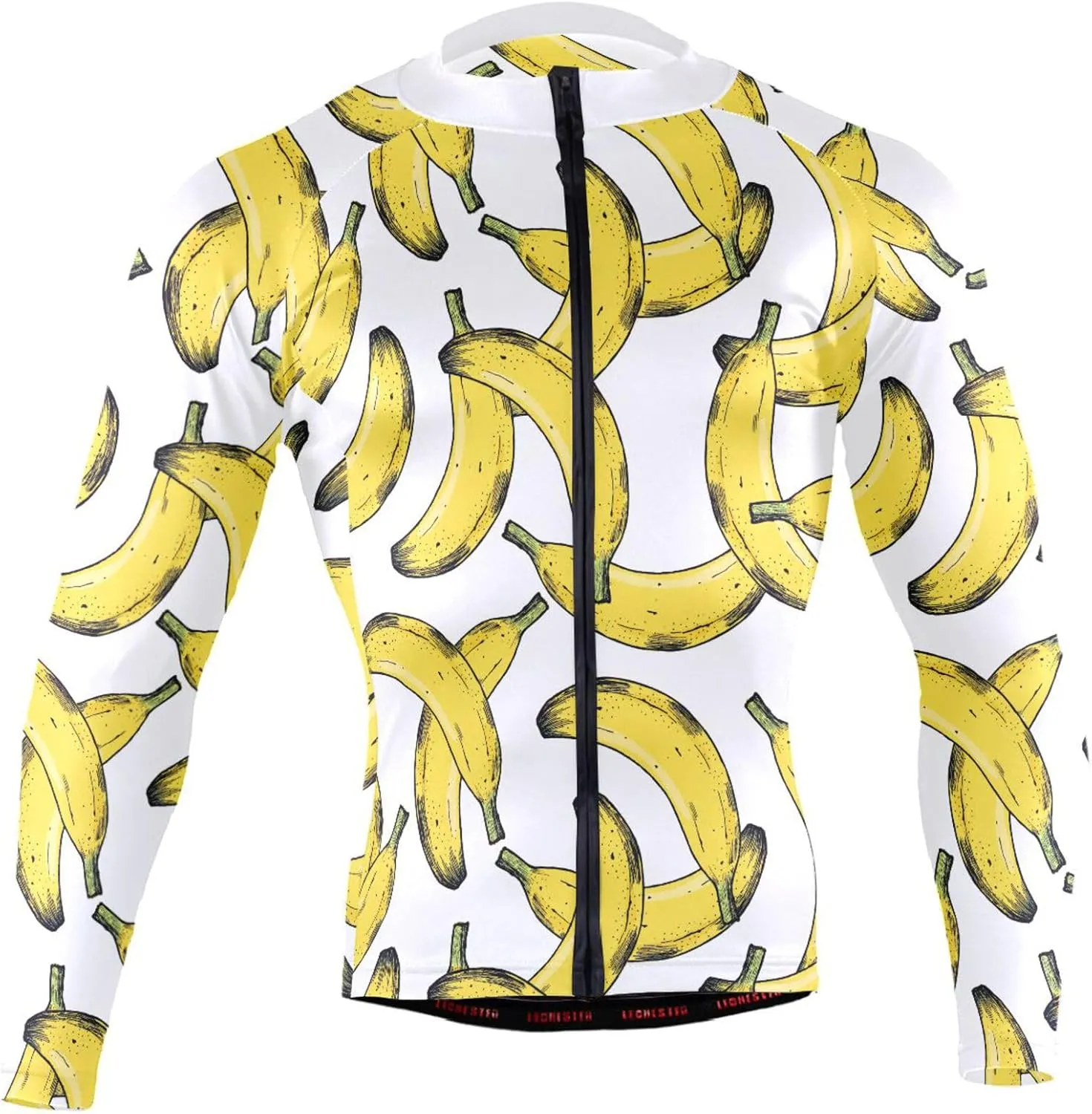Banana Fruit Men's Cycling Jersey Moisture Wicking and Breathable Quick Dry with 3 Rear Pockets