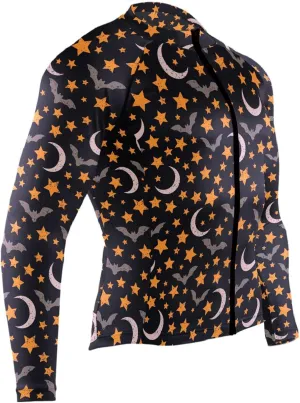Bats Stars Moon Men's Cycling Jersey Moisture Wicking and Breathable Quick Dry with 3 Rear Pockets