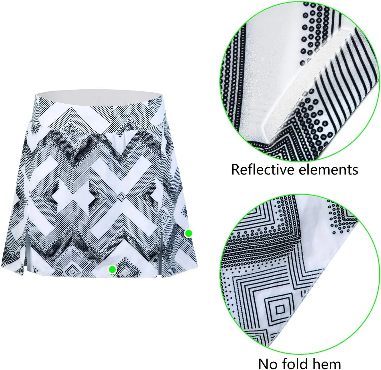 beroy Women Quick Dry and Breathable Cycling Skirt Shorts,Bike Skorts Pantskirt with 3D Padded
