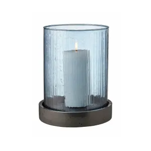 Bitz Hurricane With Led Candle 24 Cm, Blue