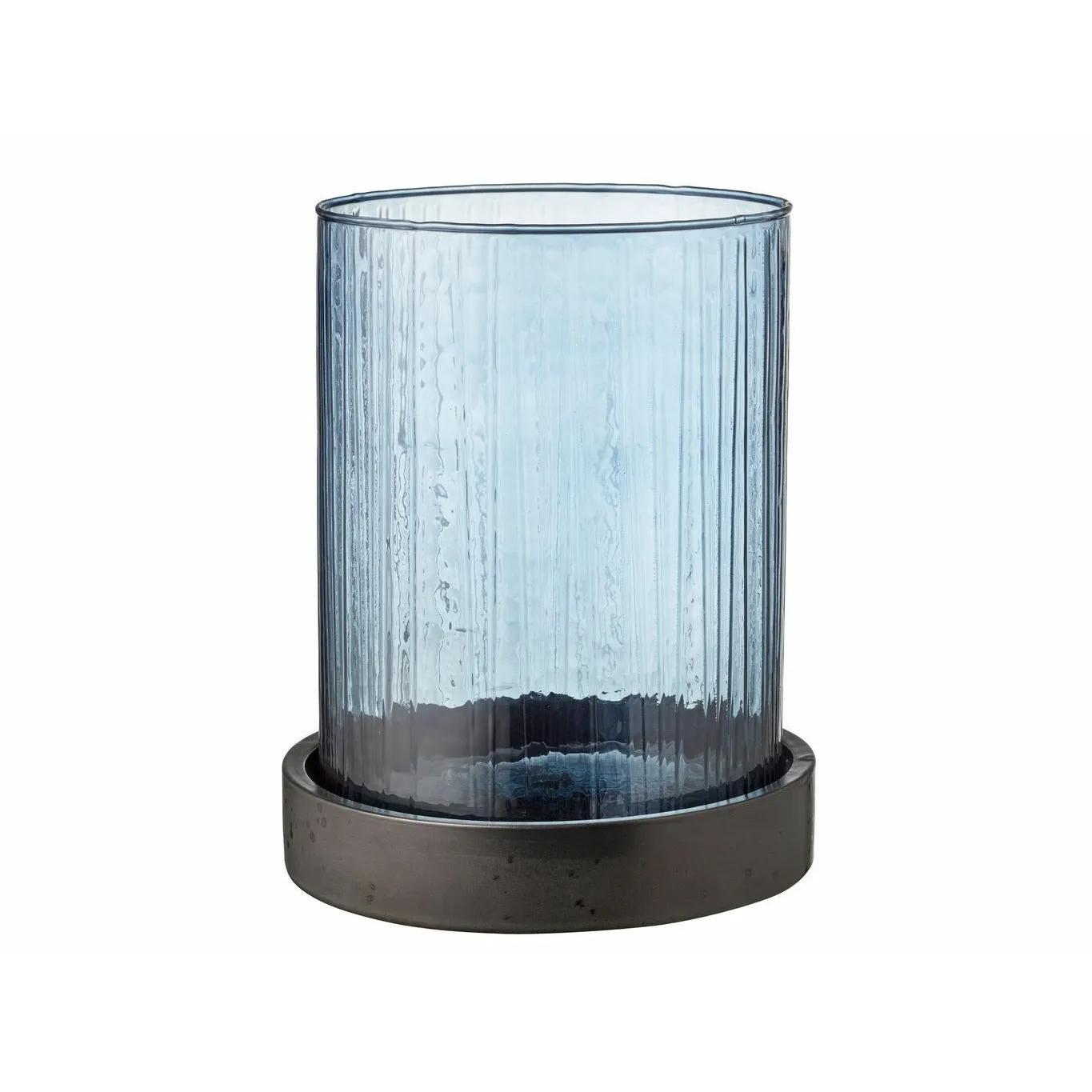 Bitz Hurricane With Led Candle 24 Cm, Blue