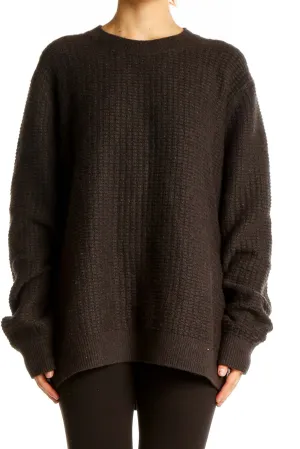 Black Oversized Chunky Knit Sweater