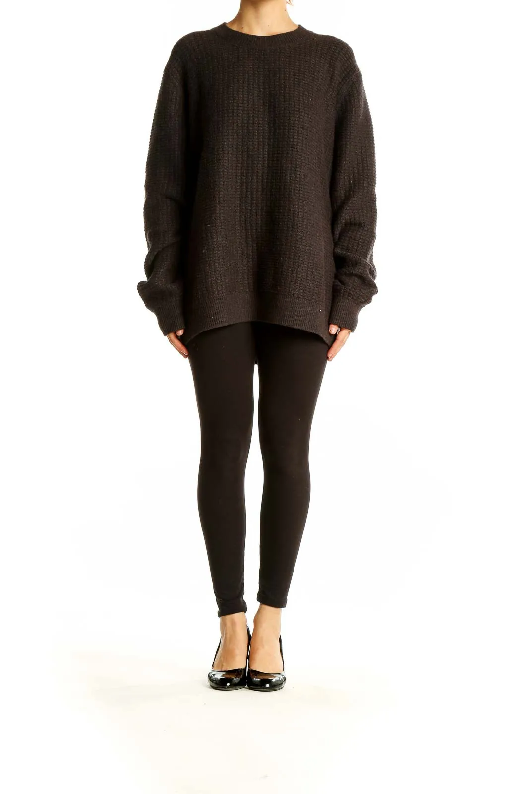 Black Oversized Chunky Knit Sweater