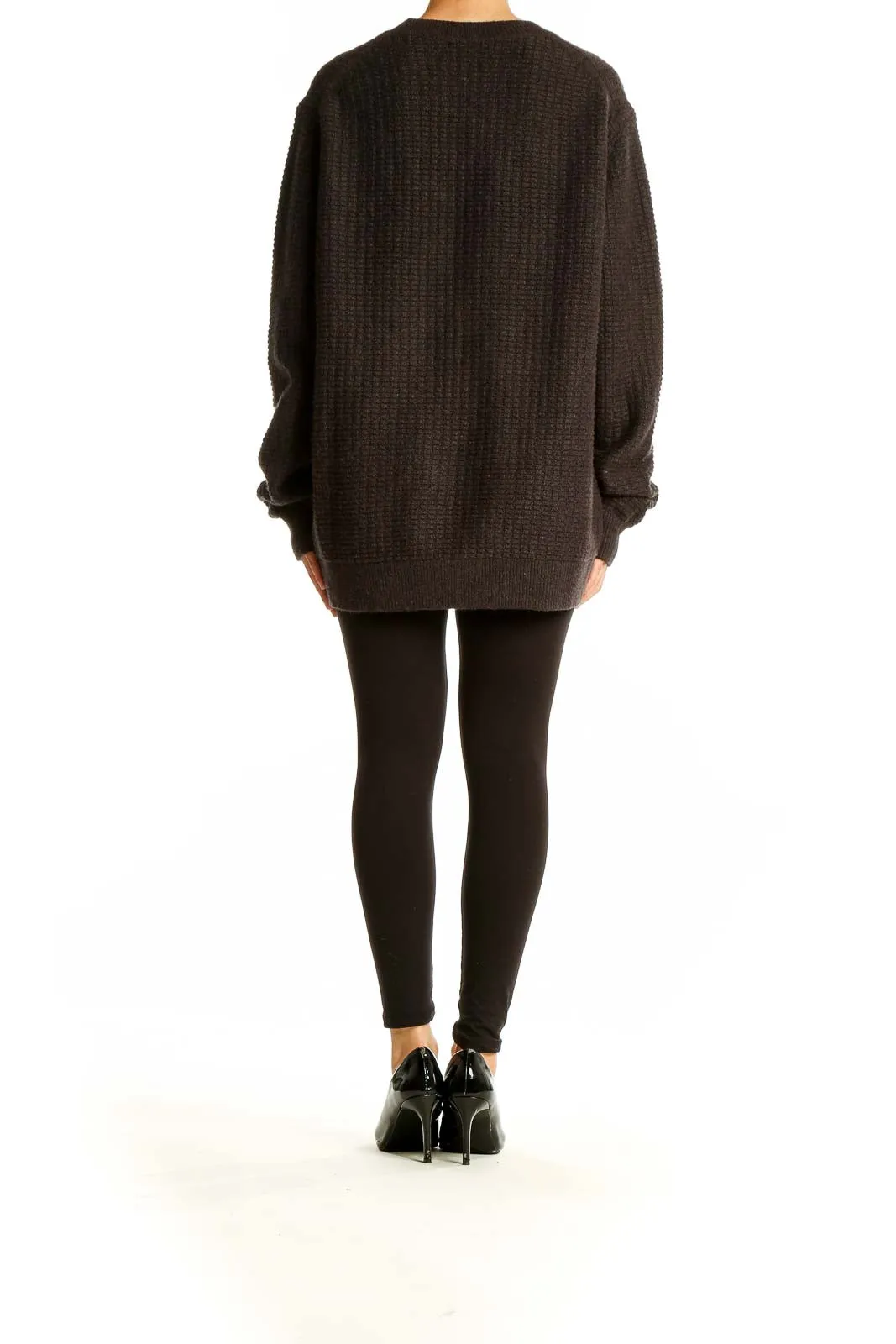 Black Oversized Chunky Knit Sweater