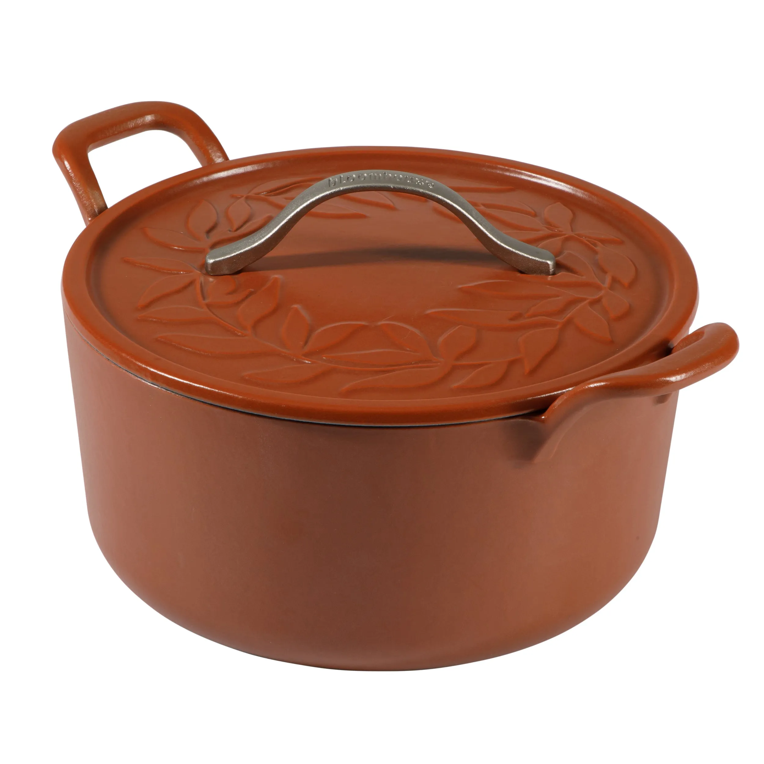 Bloomhouse 7-Quart European Enameled Cast Iron Dutch Oven w/ Olive Wood Trivet