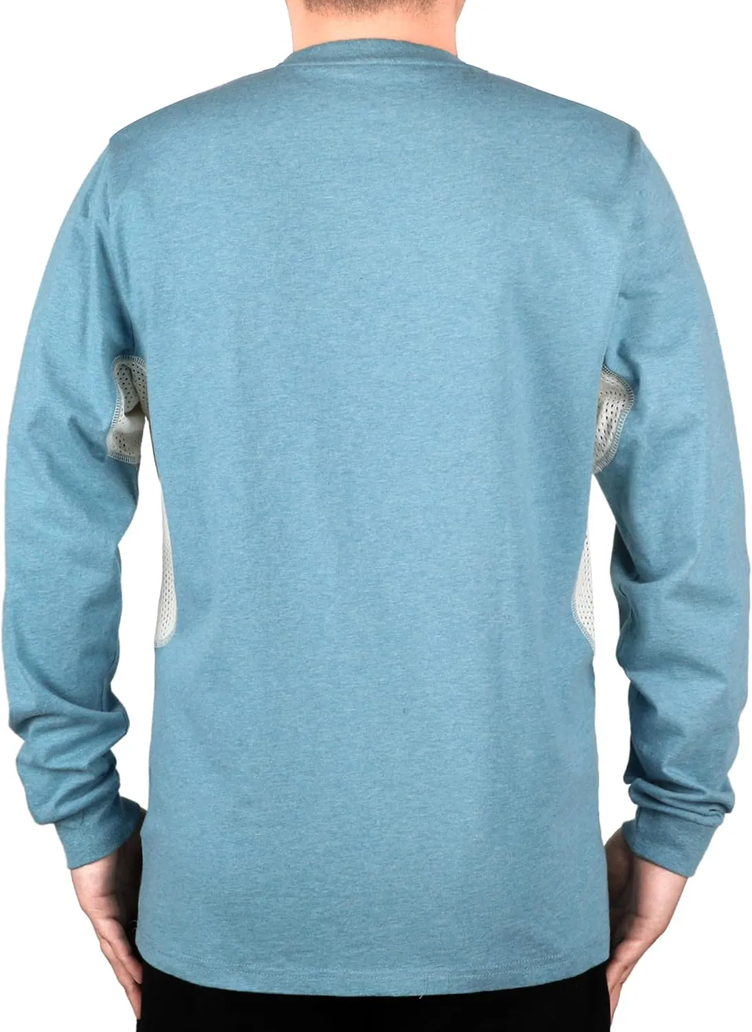 BOCOMAL FR Shirts Summer Vented Mesh Breathable Henley Shirt 5.5oz Flame Resistant CAT2 Work Clothing