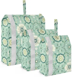 Bohemian Flowers Mandala Pattern 3 Set Packing Travel Organizer Collapsible Garment Bag Closet Storage Bag For Travel Storage And Organization