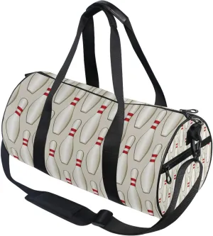 Bowling Pin Gym Duffle Bag for Women Men Sports Fitness Bag Workout Travel Gymnastics Dance Ballet
