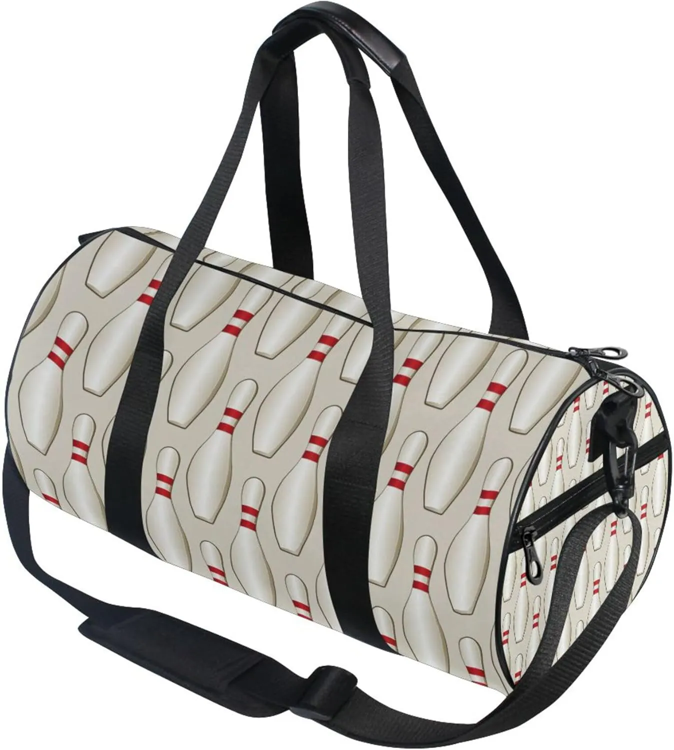 Bowling Pin Gym Duffle Bag for Women Men Sports Fitness Bag Workout Travel Gymnastics Dance Ballet