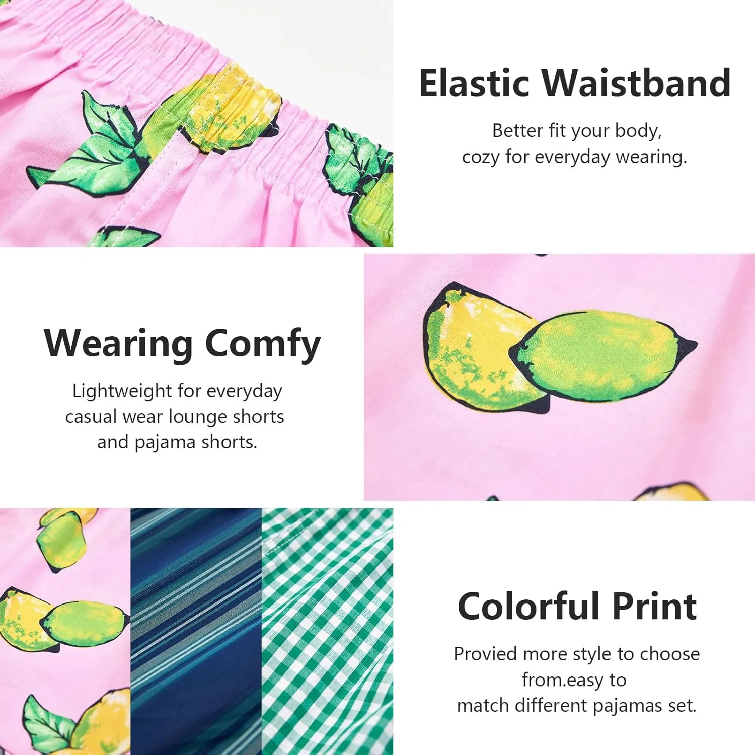 Boxer Shorts for Women Gingham Sleep Y2k Printed Boxers Pj Boxer Short Trendy Checkered Baggy Pj Boxers