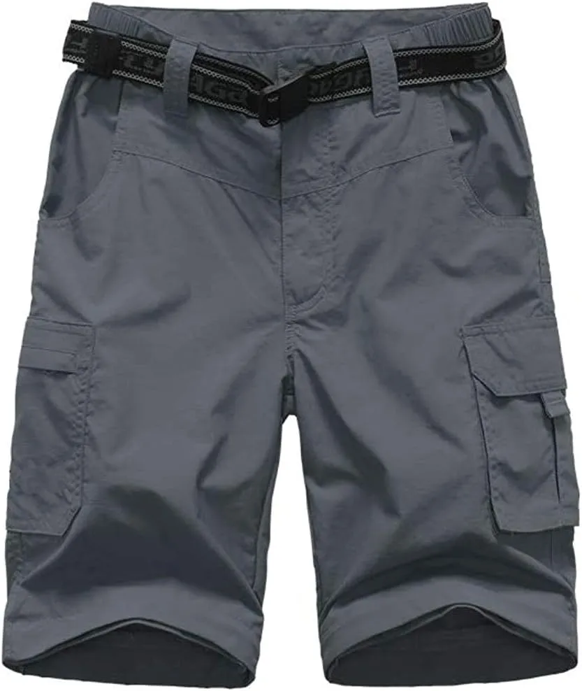Boys Convertible Hiking Pants Lightweight Quick Dry Zip Off Pants for Kids Youth Outdoor UPF 50  Casual Cargo Trousers