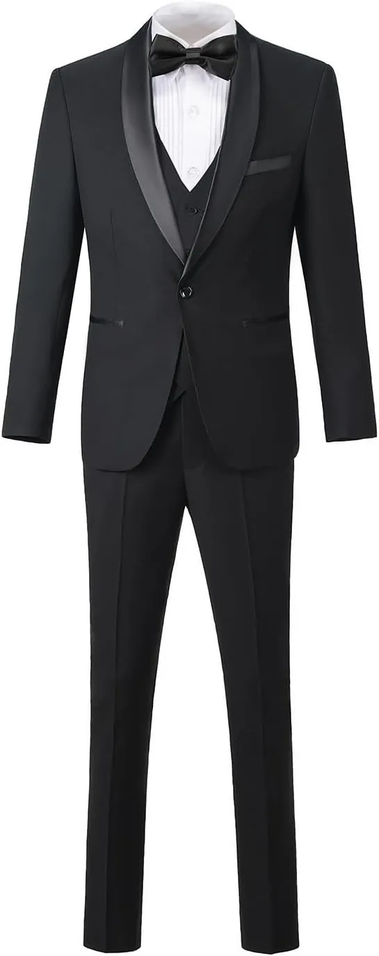 Boys Suit for Toddler Tuxedo Kids Formal Suits Set 5 Pieces Wedding Outfit