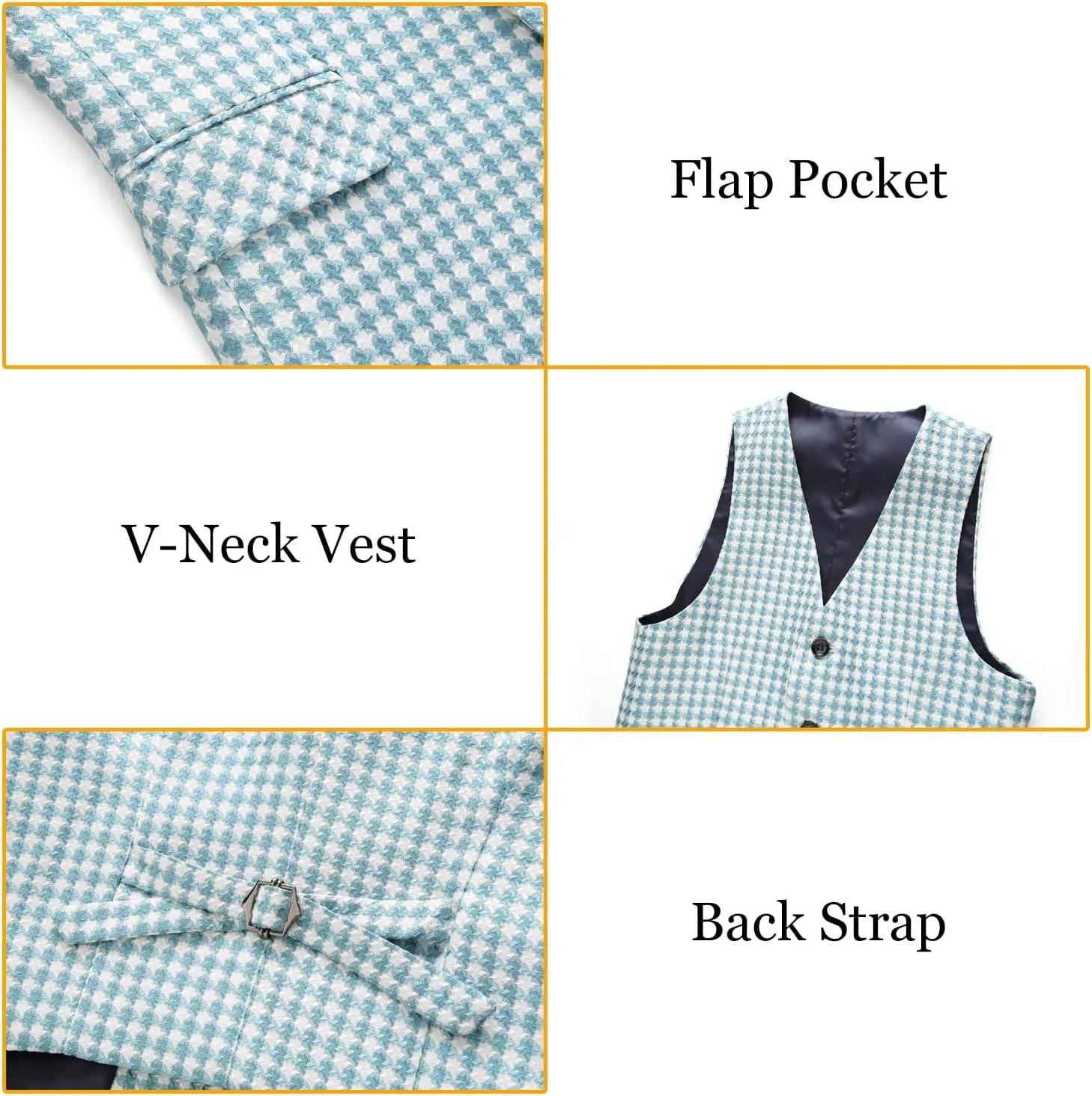 Boys Tuxedo Suit Dress 3 Piece Plaid Clothes Graduation Wedding Formal Outfit Kids Suits for Teenage Boys