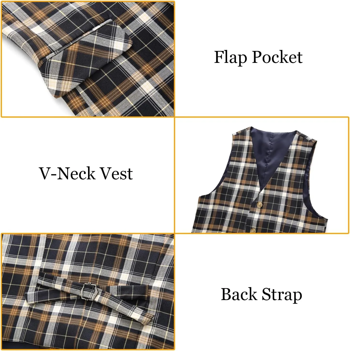 Boys Tuxedo Suit Dress 3 Piece Plaid Clothes Graduation Wedding Formal Outfit Kids Suits for Teenage Boys