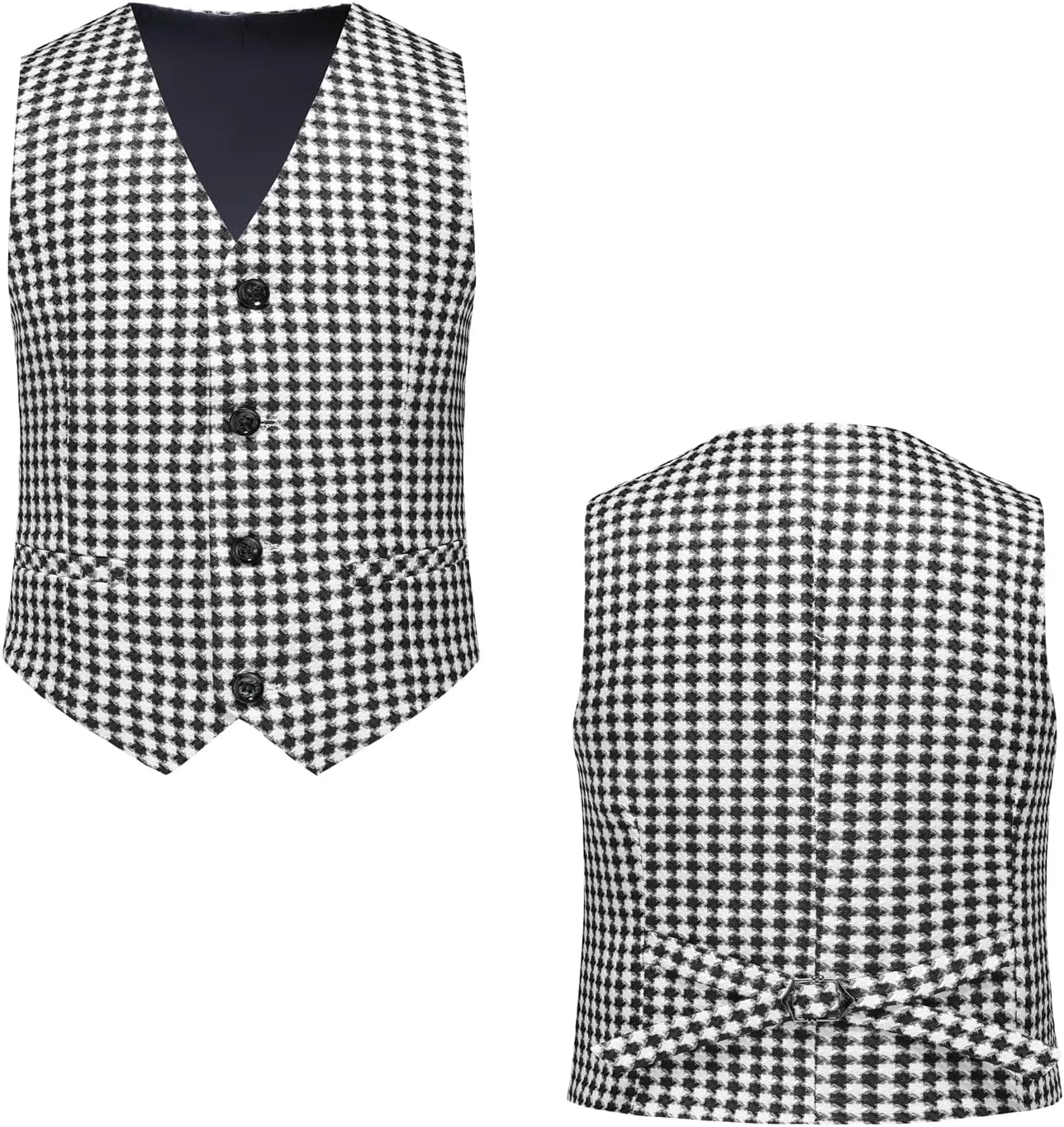 Boys Tuxedo Suit Dress 3 Piece Plaid Clothes Graduation Wedding Formal Outfit Kids Suits for Teenage Boys