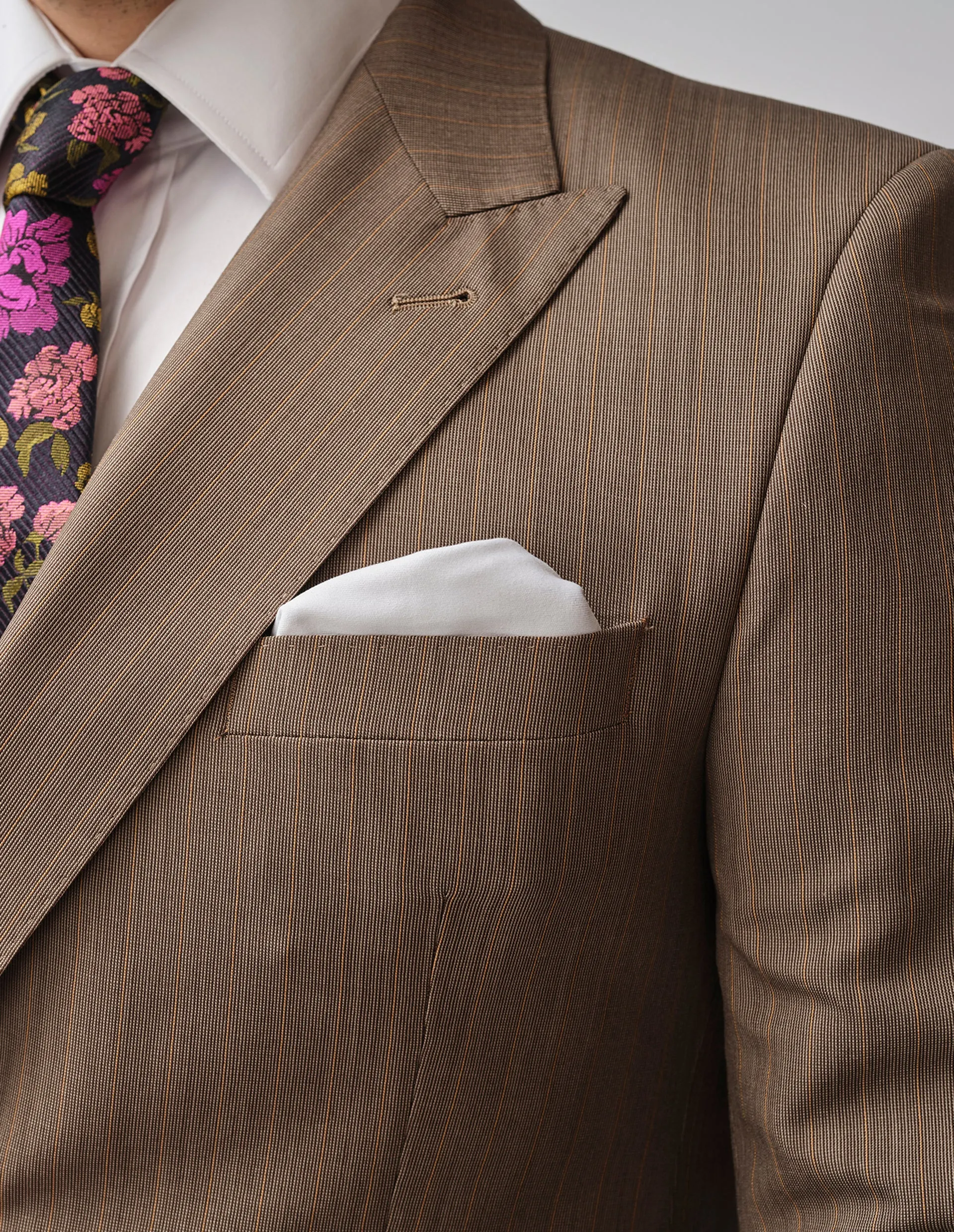 Brown & Gold Stripe Suit