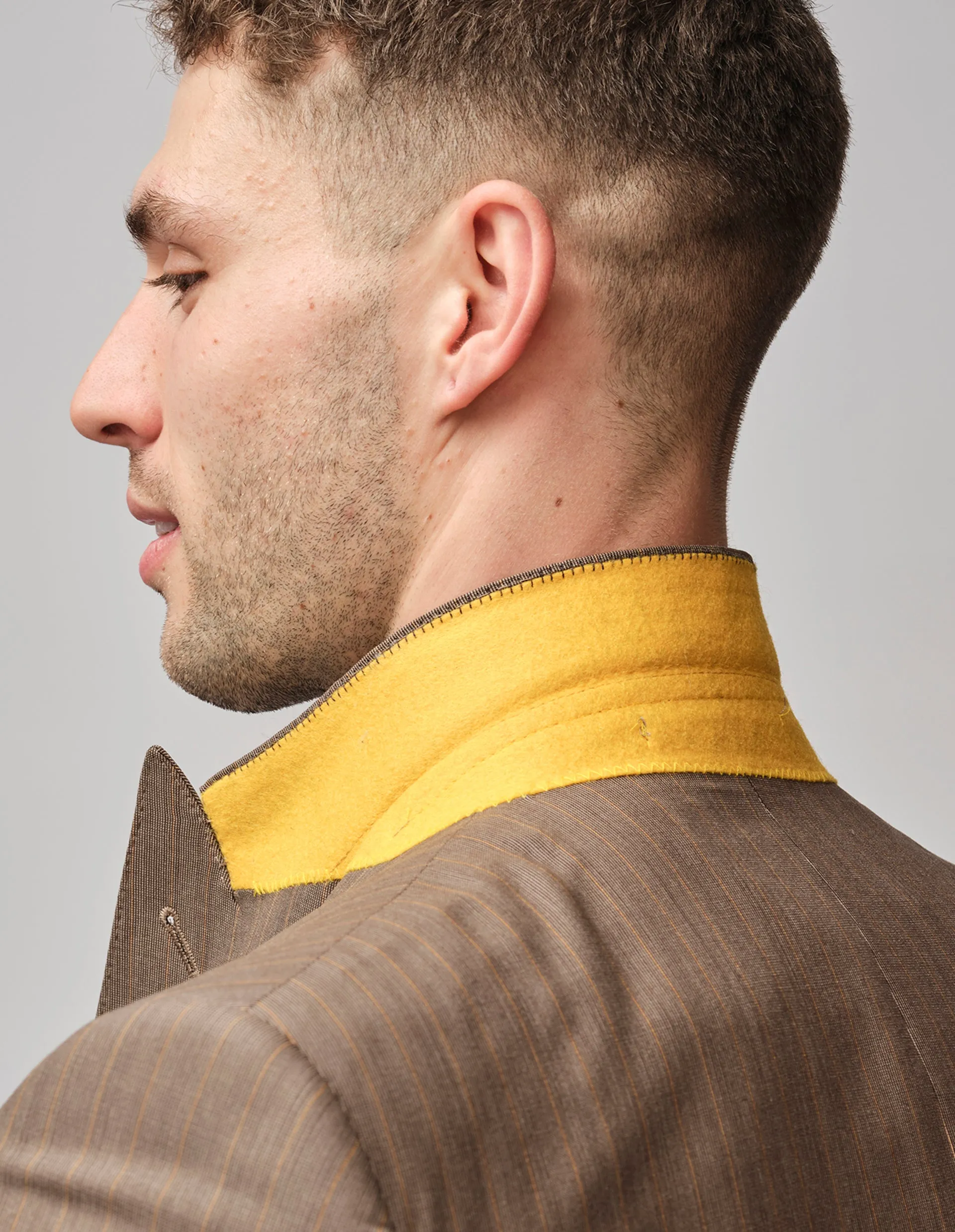 Brown & Gold Stripe Suit