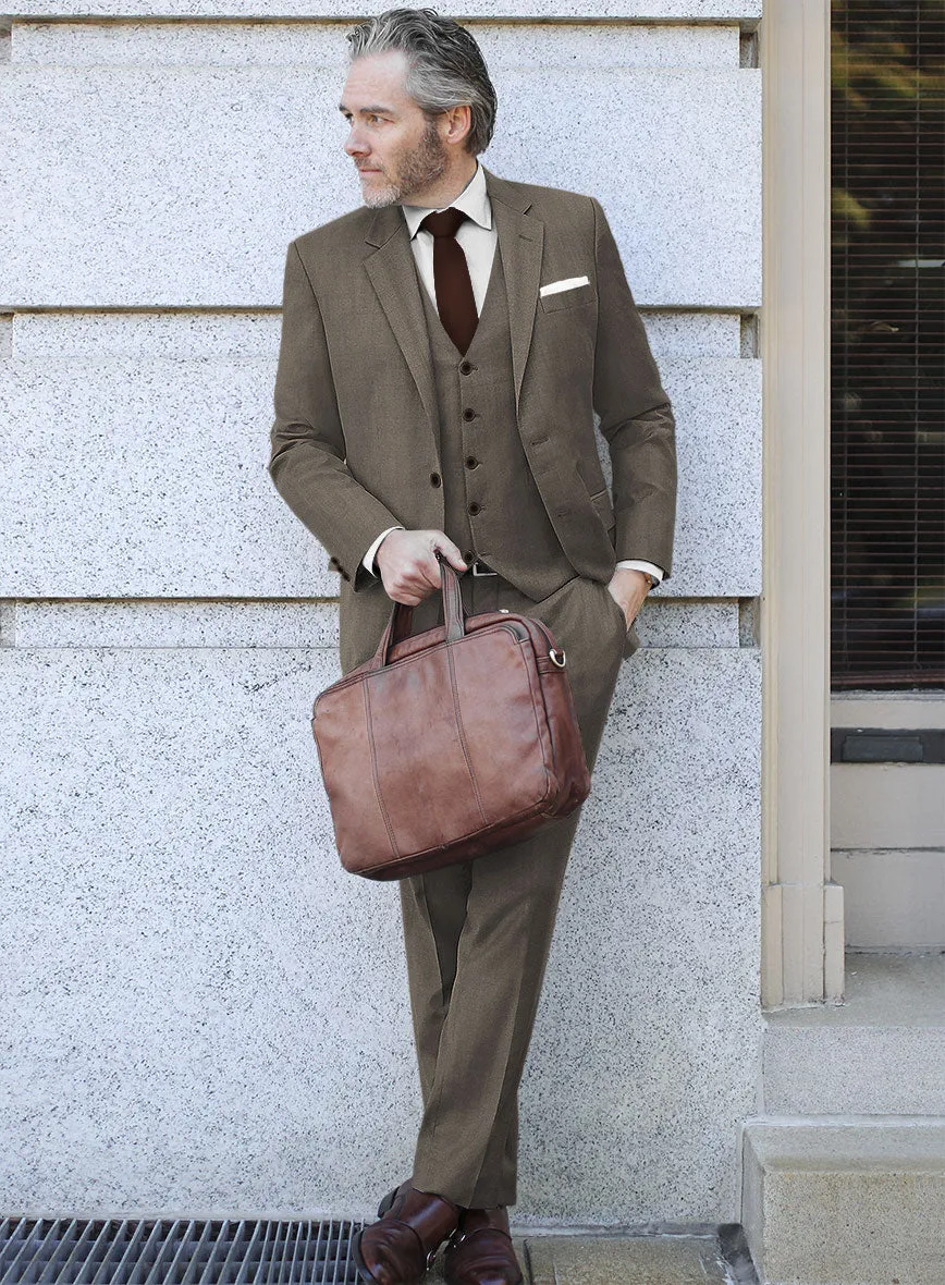 Brown Herringbone Suit