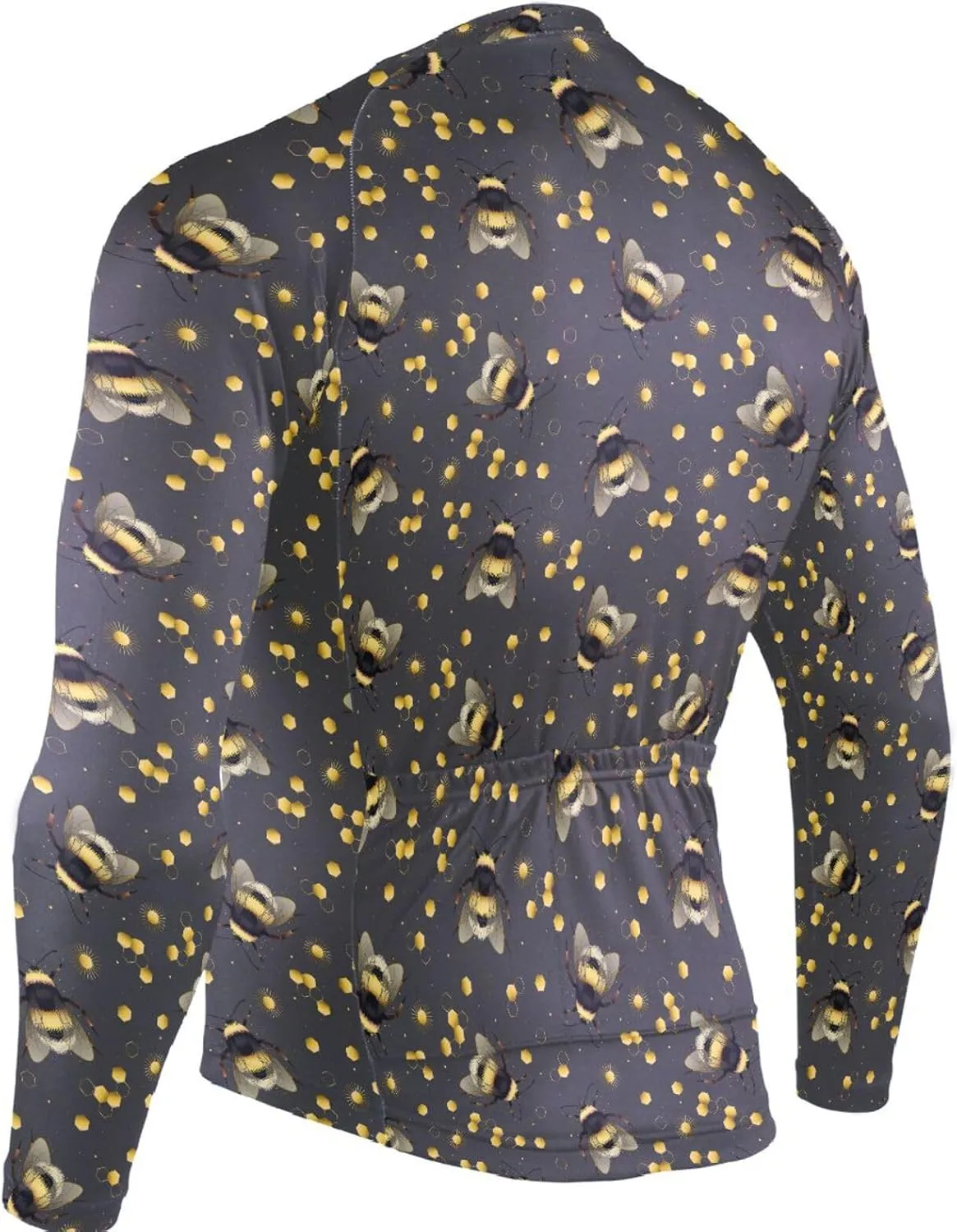 Bumblebee Men's Cycling Jersey Moisture Wicking and Breathable Quick Dry with 3 Rear Pockets