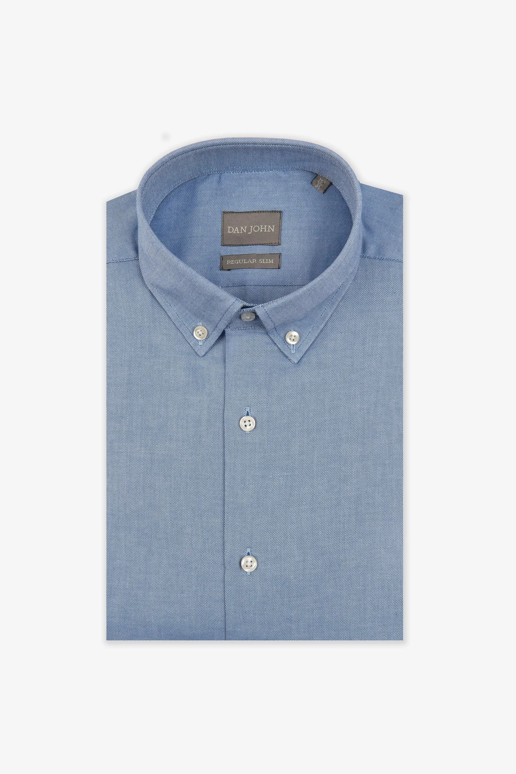 Camicia oxford button down celeste